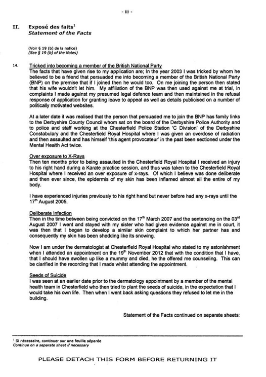 European Court of Human Rights Application Page 3