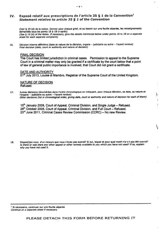 European Court of Human Rights Application Page 5