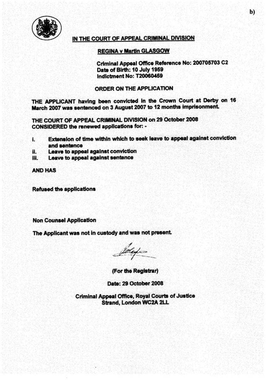 b) Full Court Order