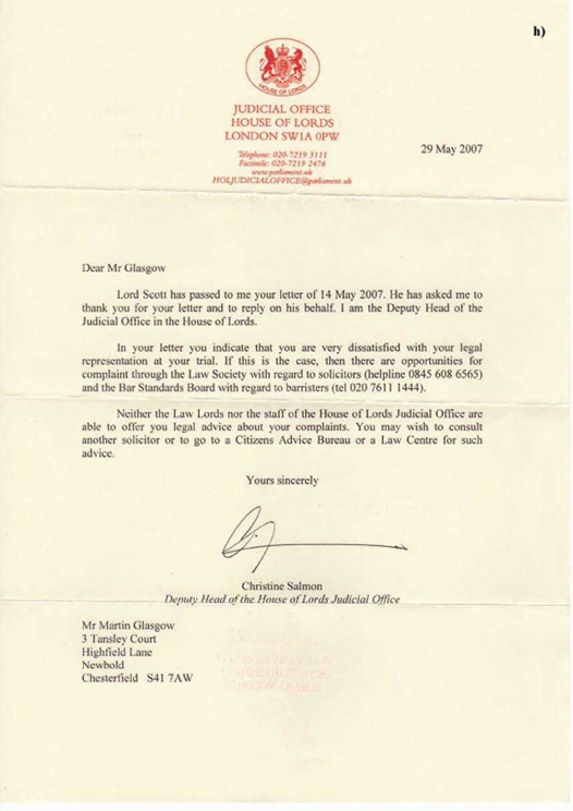 h) House of Lords