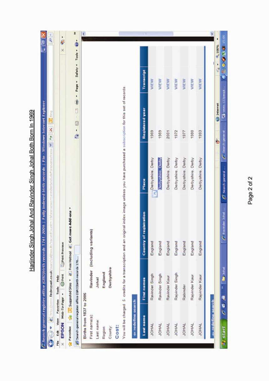 Harjinder Singh and Ravinder Singh Johal Born in 1969 Page 2
