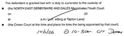 Committal to Crown Court Derby 101106