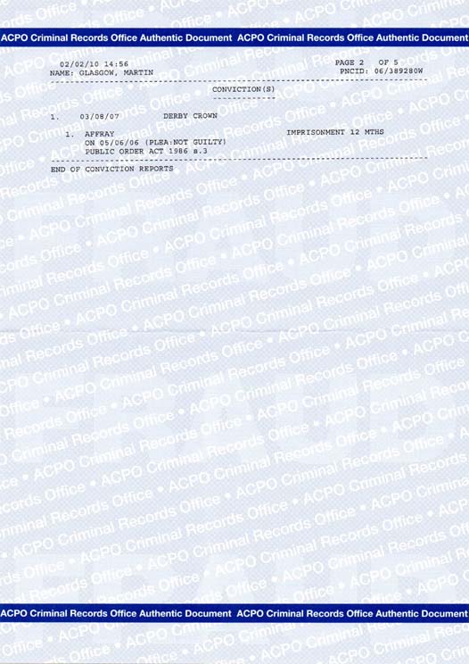 Martin Glasgow Criminal Records Page 2