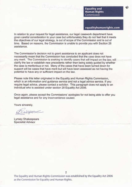 q) Equality and Human Rights Commission Page 2