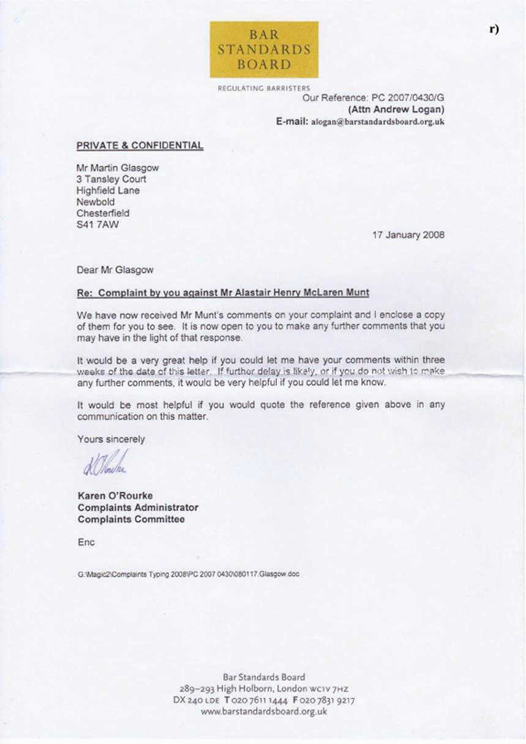 r) Bar Standards Board Page 0