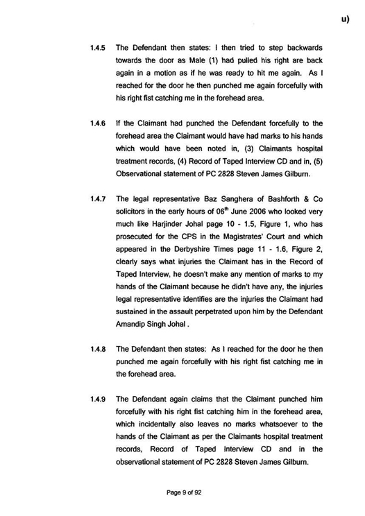 u) Civil Litigation Comparison and Cross-Referencing Page 9