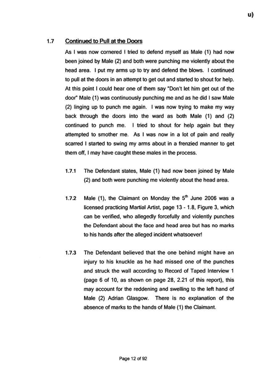 u) Civil Litigation Comparison and Cross-Referencing Page 12
