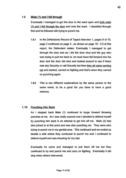 u) Civil Litigation Comparison and Cross-Referencing Page 14