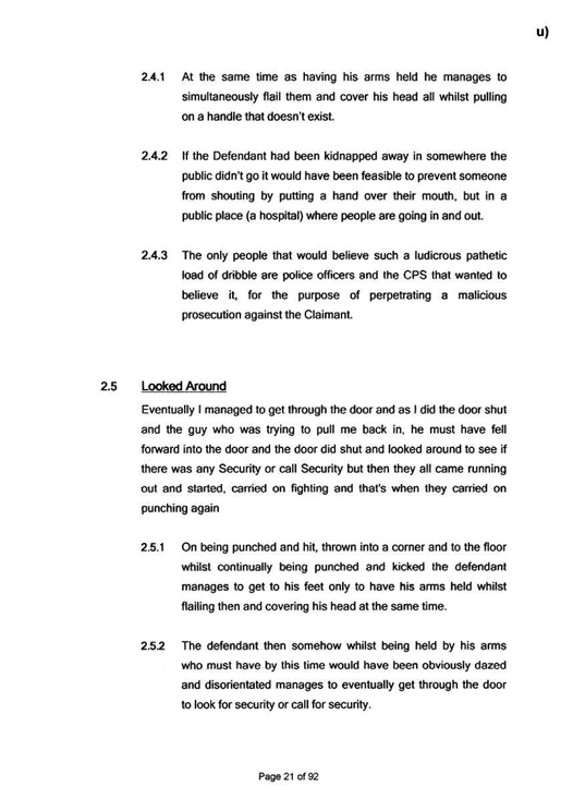 u) Civil Litigation Comparison and Cross-Referencing Page 21