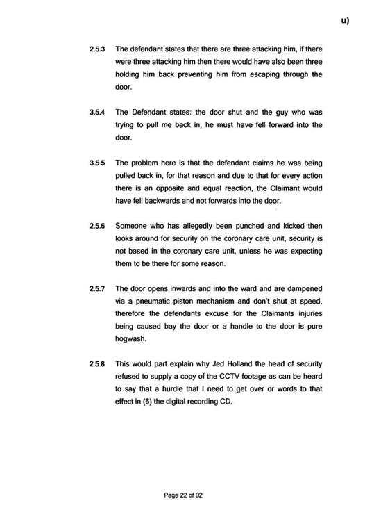 u) Civil Litigation Comparison and Cross-Referencing Page 22