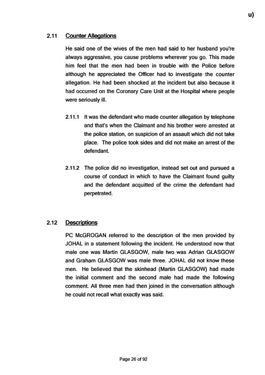 u) Civil Litigation Comparison and Cross-Referencing Page 26