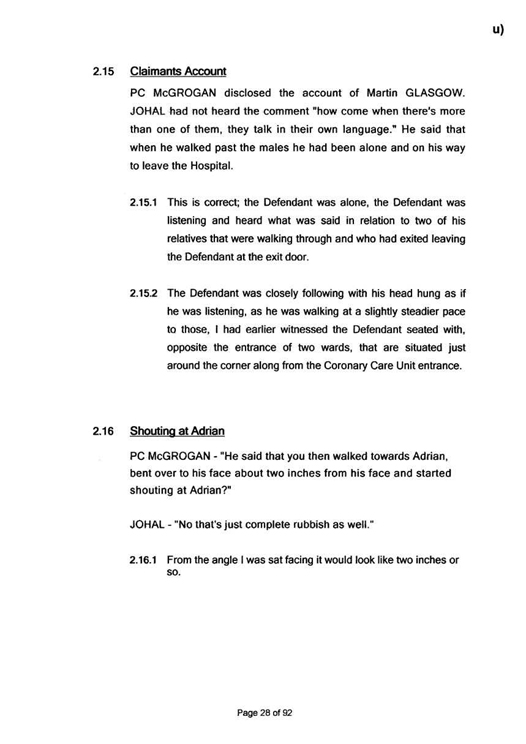 u) Civil Litigation Comparison and Cross-Referencing Page 28