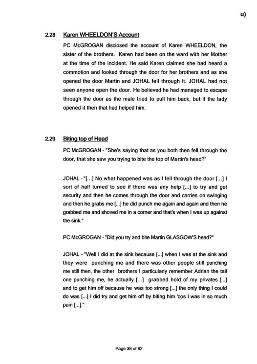 u) Civil Litigation Comparison and Cross-Referencing Page 38