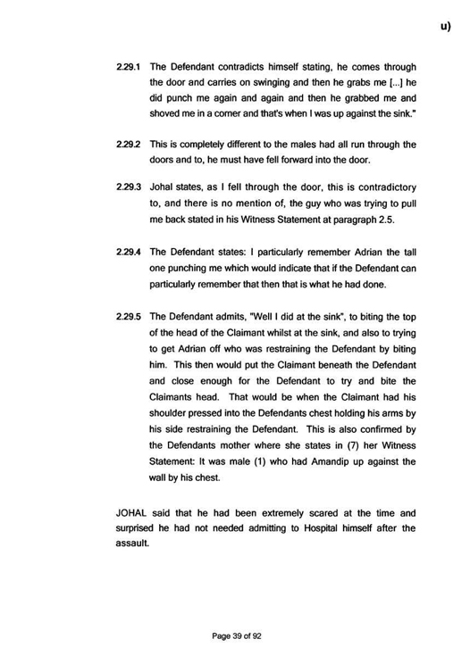 u) Civil Litigation Comparison and Cross-Referencing Page 39