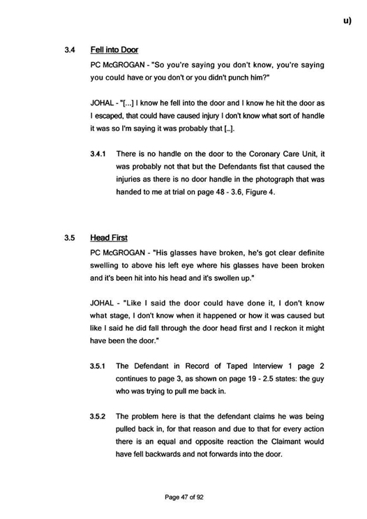 u) Civil Litigation Comparison and Cross-Referencing Page 47