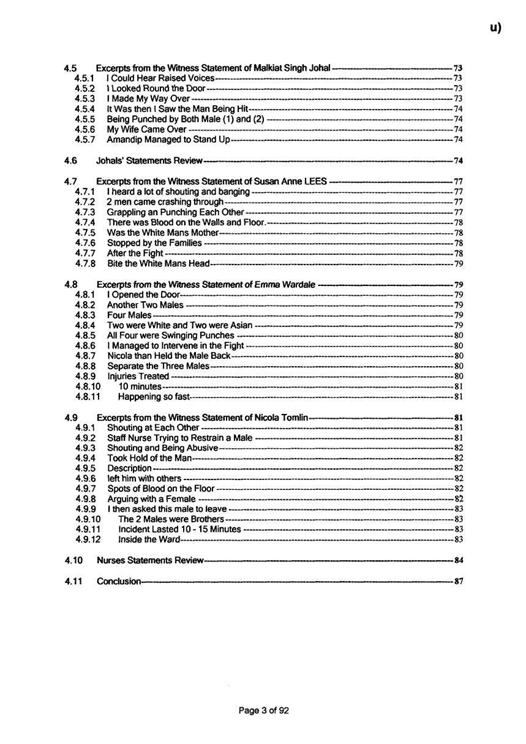 u) Civil Litigation Comparison and Cross-Referencing Page 3