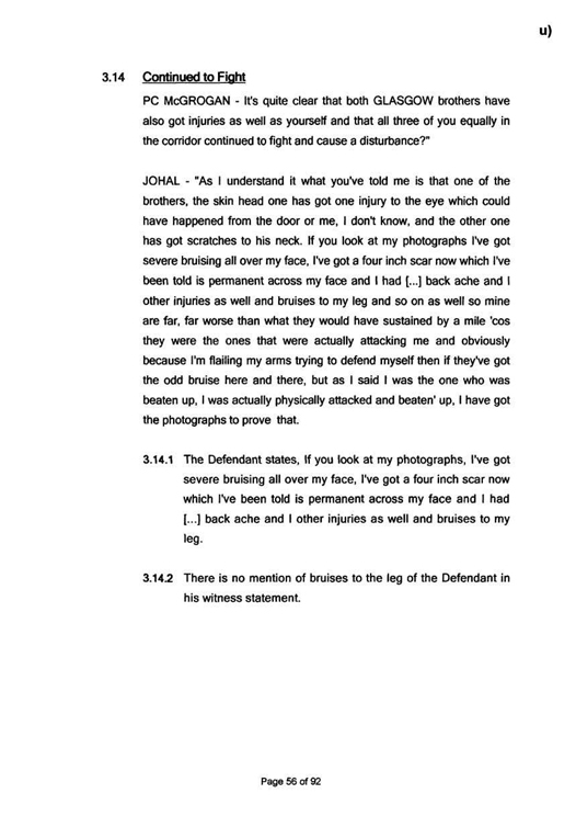 u) Civil Litigation Comparison and Cross-Referencing Page 56