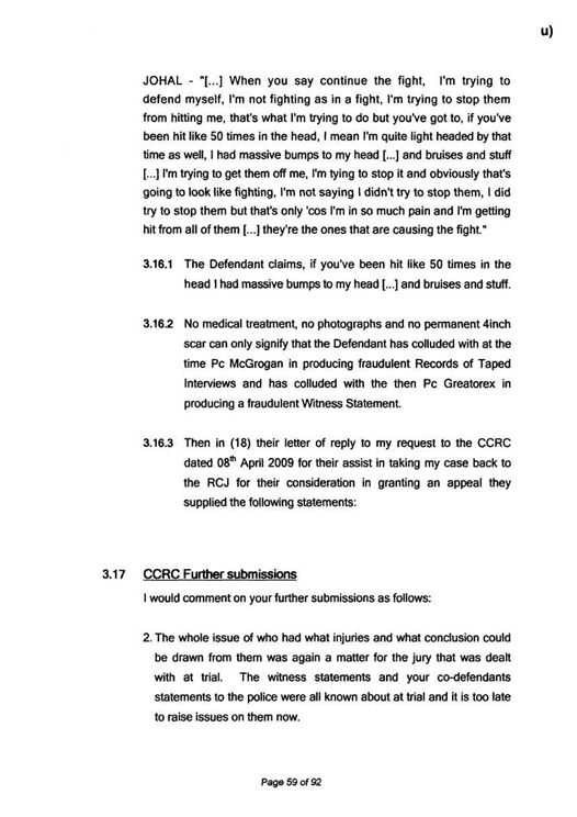 u) Civil Litigation Comparison and Cross-Referencing Page 60