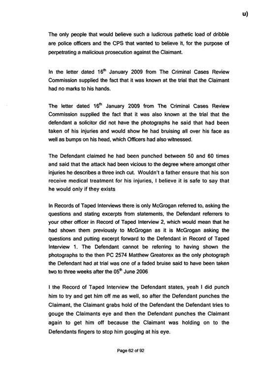 u) Civil Litigation Comparison and Cross-Referencing Page 66