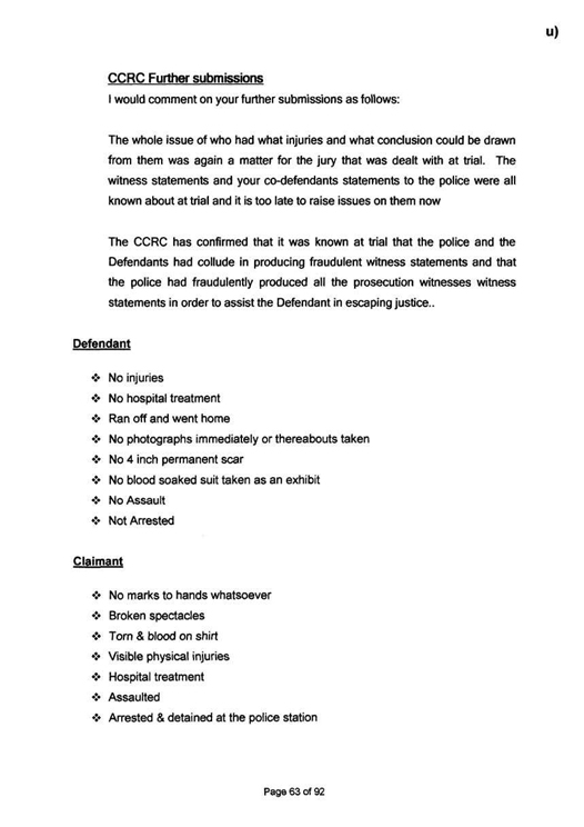 u) Civil Litigation Comparison and Cross-Referencing Page 63