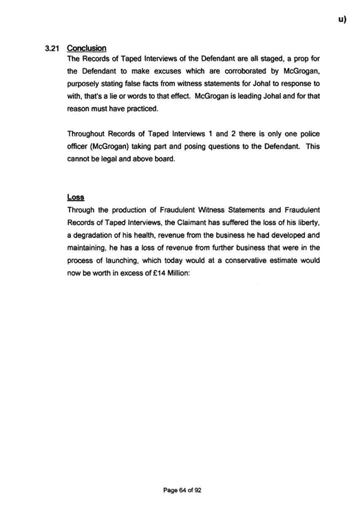 u) Civil Litigation Comparison and Cross-Referencing Page 64
