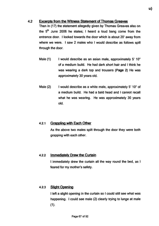u) Civil Litigation Comparison and Cross-Referencing Page 67
