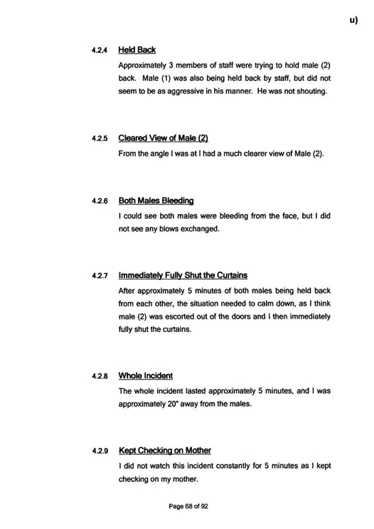 u) Civil Litigation Comparison and Cross-Referencing Page 68