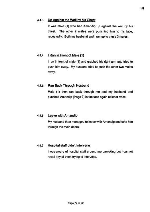 u) Civil Litigation Comparison and Cross-Referencing Page 72