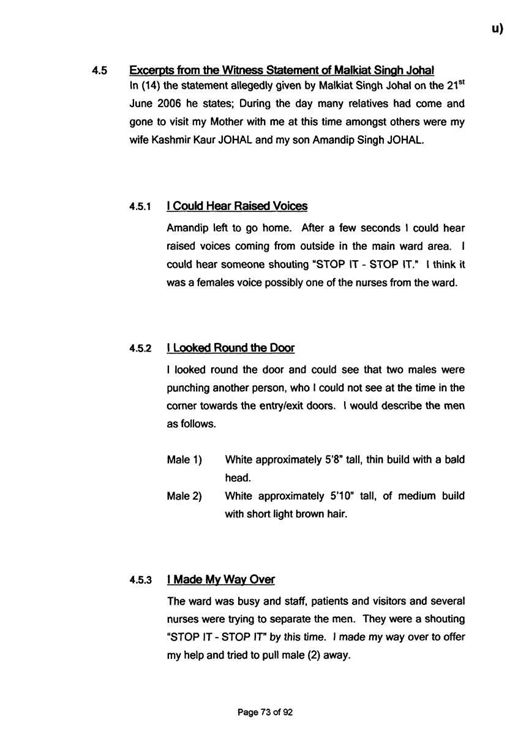 u) Civil Litigation Comparison and Cross-Referencing Page 73