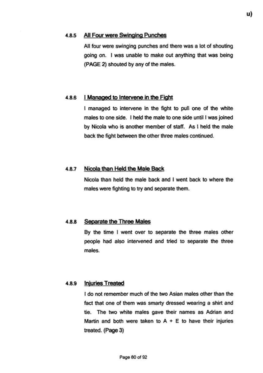 u) Civil Litigation Comparison and Cross-Referencing Page 80