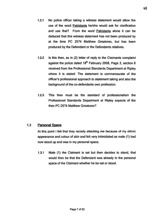 u) Civil Litigation Comparison and Cross-Referencing Page 7
