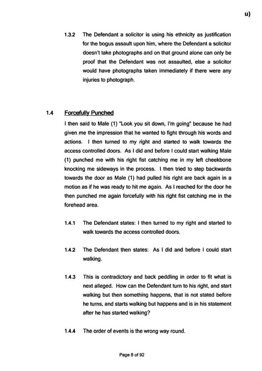 u) Civil Litigation Comparison and Cross-Referencing Page 8