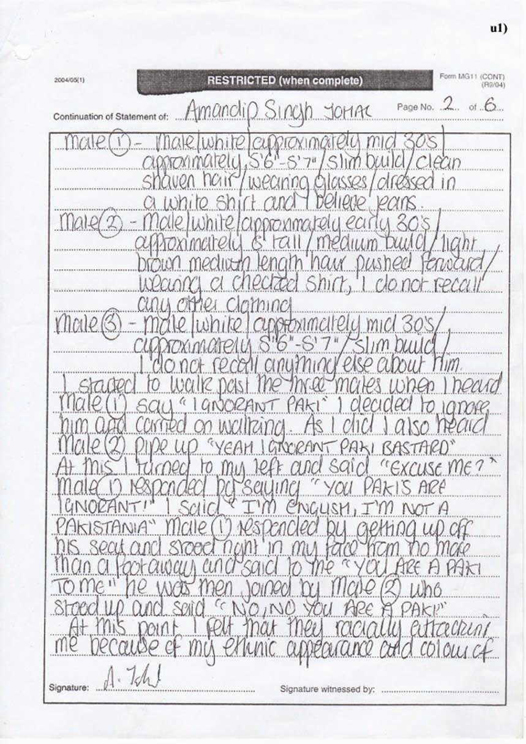 u1) Witness Statement of Amandip Singh Johal Page 2
