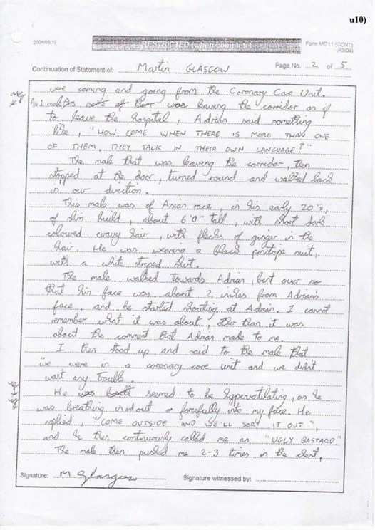 u10) Witness Statement of Martin Glasgow Page 2