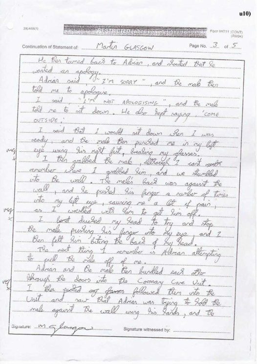 u10) Witness Statement of Martin Glasgow Page 3