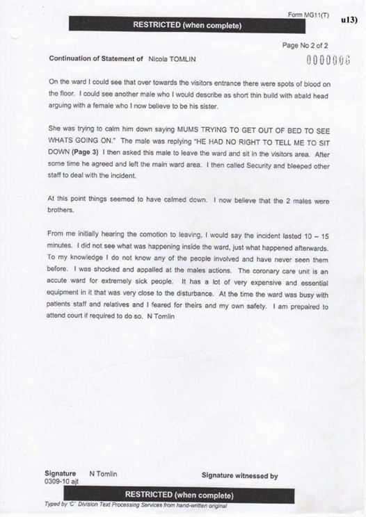 u13) Witness Statement By Nicola Tomlin Page 2