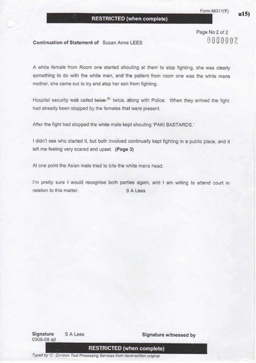 15) Witness Statement of Susan Lees Page 2