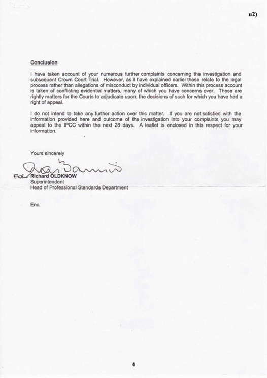 u2) Complaint Against Police Reply Letter Page 4