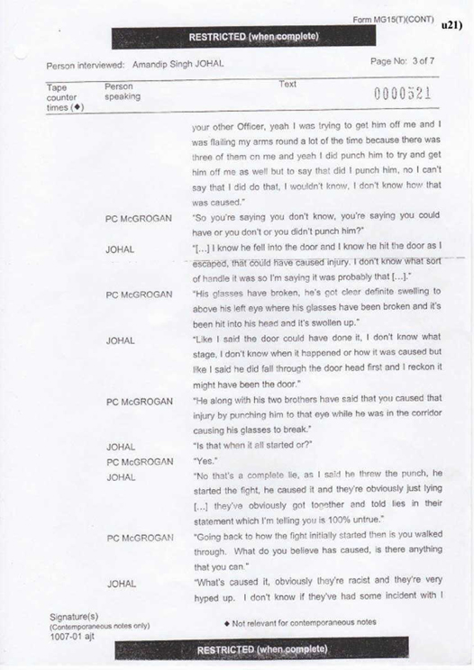 u21) Defendants Record of Taped Interview 2 Page 3