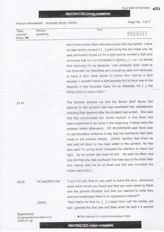 u21) Defendants Record of Taped Interview 2 Page 4