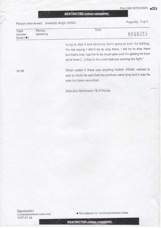 u21) Defendants Record of Taped Interview 2 Page 7