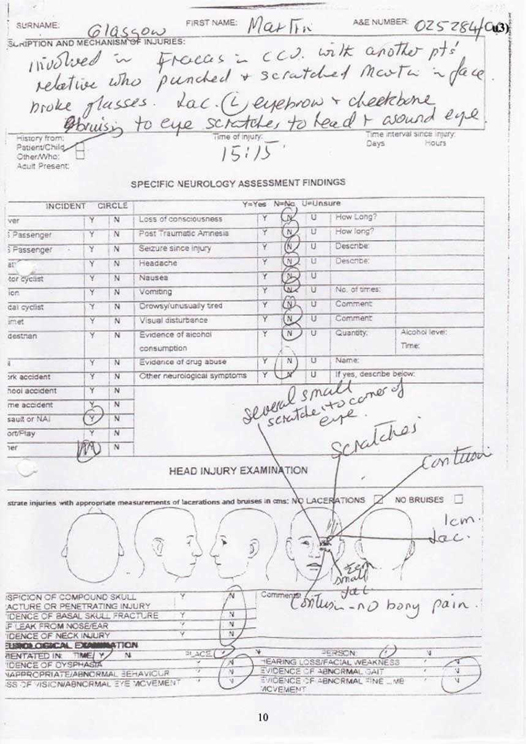 u3) Hospital Treatment Records Page 10