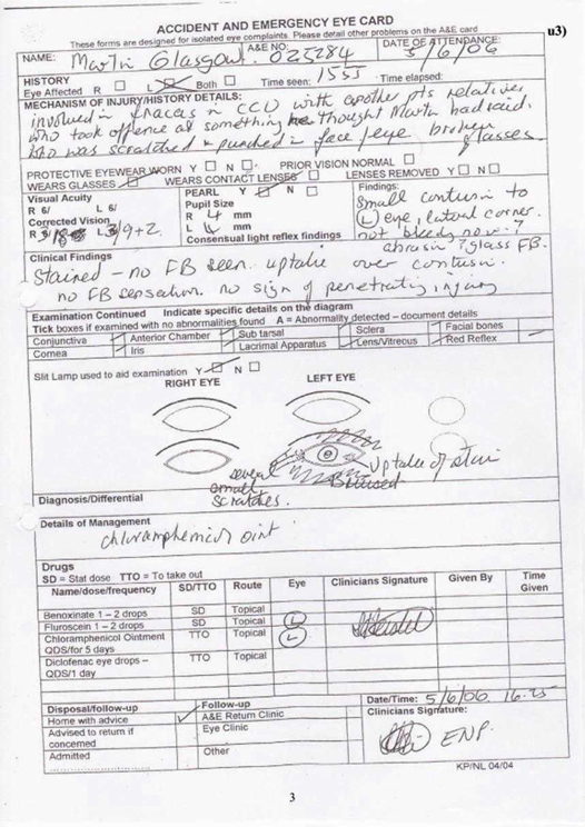 u3) Hospital Treatment Records Page 3