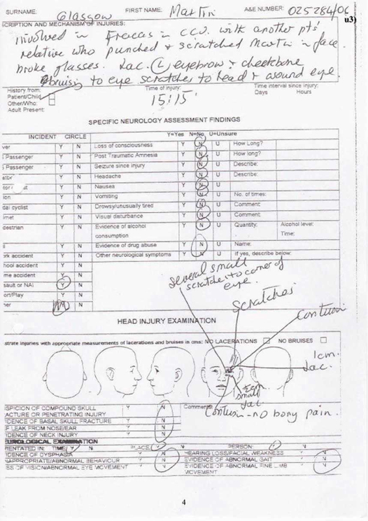u3) Hospital Treatment Records Page 4