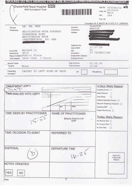 u3) Hospital Treatment Records Page 7