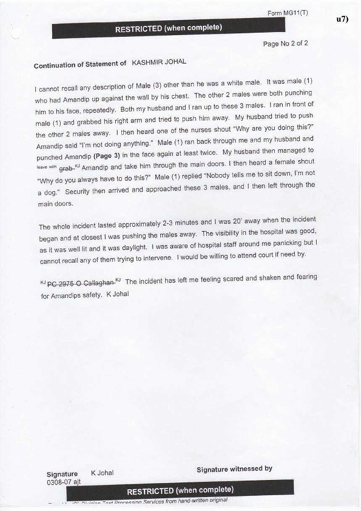 u7) Witness Statement of Kashmir Johal Page 2