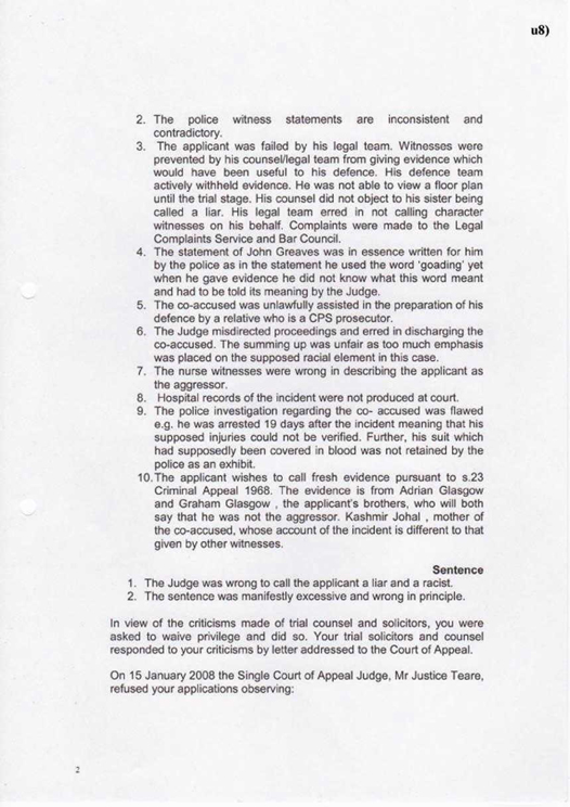 u8) CCRC Letter Dated 16th January 2009 Page 2