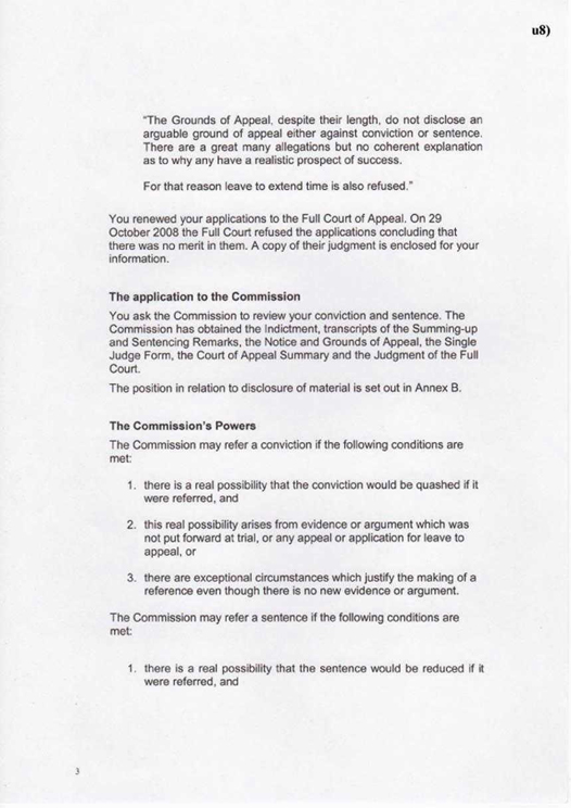 u8) CCRC Letter Dated 16th January 2009 Page 3