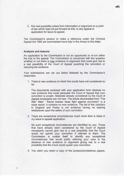 u8) CCRC Letter Dated 16th January 2009 Page 4