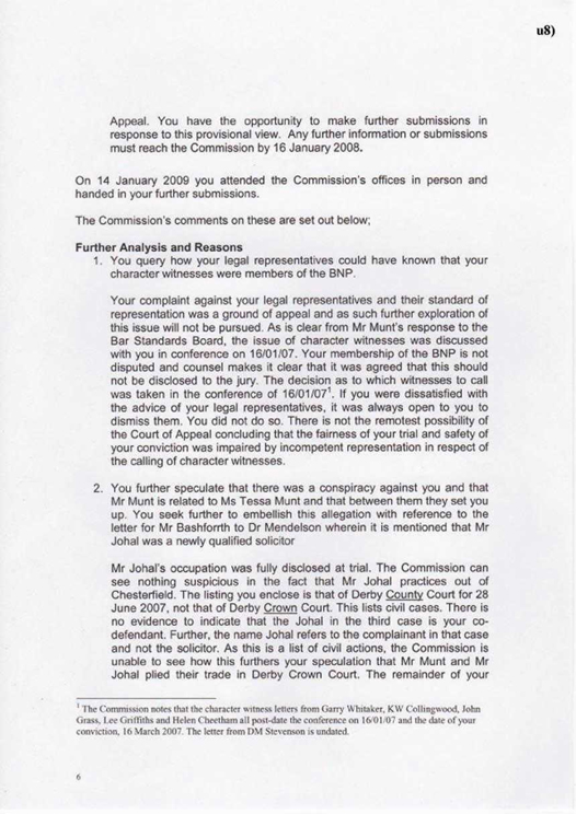u8) CCRC Letter Dated 16th January 2009 Page 6